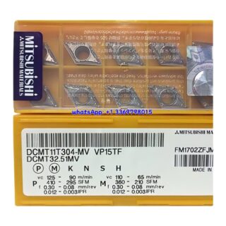 Original Mitsubishi DCMT11T304-MV VP15TF Carbide Insert - Diamond 55° | Steel & More (10 PCS)