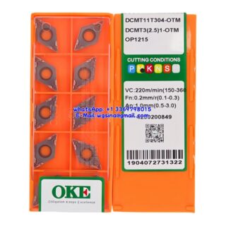 Original OKE DCMT11T304-OTM OP1215 Carbide Insert - Diamond 55° (10 PCS)