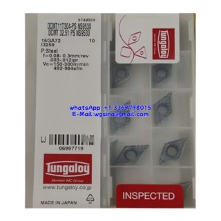 Original Tungaloy DCMT11T304-PS NS9530 Carbide Insert - Diamond 55° (10 PCS)
