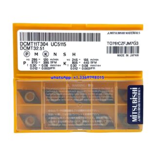 Original Mitsubishi DCMT11T304 UC5115 Carbide Insert - Diamond 55° | Steel (10 PCS)