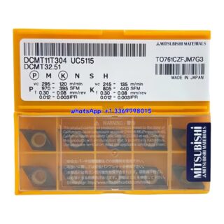 Original Mitsubishi DCMT11T304 UC5115 Carbide Insert - Diamond 55° | Steel & More (10 PCS)
