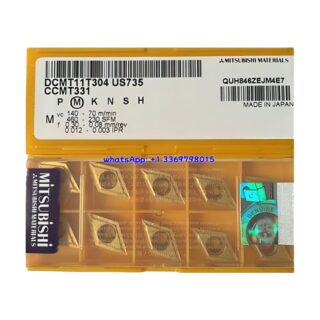 Original Mitsubishi DCMT11T304 US735 Carbide Insert - Diamond 55° | Steel (10 PCS)