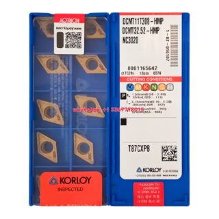Original Korloy DCMT11T308-HMP NC3020 Carbide Turning Insert - Diamond 55° | Cast Iron (10 PCS)