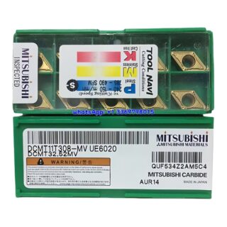 Original Mitsubishi DCMT11T308-MV UE6020 Carbide Insert - Diamond 55° | Steel (10 PCS)