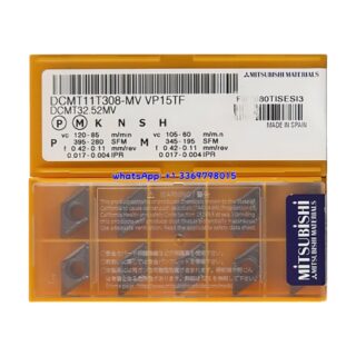 Original Mitsubishi DCMT11T308-MV VP15TF Carbide Insert - Diamond 55° | Steel, Stainless Steel (10 PCS)
