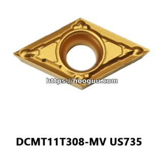 Original Mitsubishi DCMT11T308-MV US735 Carbide Turning Insert - Diamond 55° | Steel (10 PCS)