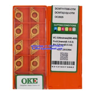 Original OKE DCMT11T308-OTM OC2025 Carbide Insert - Diamond 55° (10 PCS)