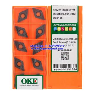 Original OKE DCMT11T308-OTM OC2125 Carbide Insert - Diamond 55° (10 PCS)