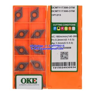 Original OKE DCMT11T308-OTM OP1215 Carbide Insert - Diamond 55° (10 PCS)