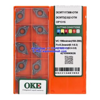 Original OKE DCMT11T308-OTM OP1315 Carbide Insert - Diamond 55° (10 PCS)