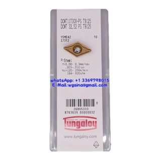 Original Tungaloy DCMT11T308-PS-T9125 T9125 Carbide Insert - Diamond 55° | Steel (10 PCS)