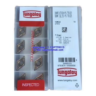 Original Tungaloy DCMT11T308-PS T9125 Carbide Insert - Diamond 55° | Steel (10 PCS)
