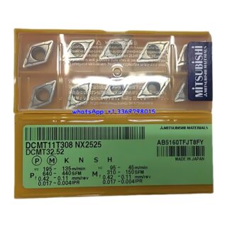 Original Mitsubishi DCMT11T308 NX2525 Carbide Insert - Diamond 55° | Steel, Stainless Steel (10 PCS)