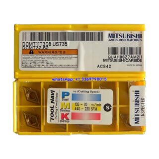 Original Mitsubishi DCMT11T308 US735 Carbide Insert - Diamond 55° | Steel (10 PCS)