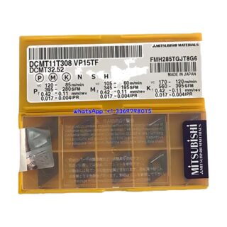 Original Mitsubishi DCMT11T308 VP15TF Carbide Insert - Diamond 55° | Steel, Stainless Steel (10 PCS)