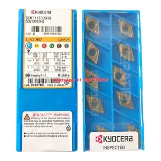 Original Kyocera DCMT11T308-HQ PV730 Carbide Turning Insert - Diamond 55° (10 PCS)