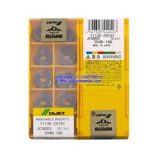 Original DIJET DHB-160 JC8003 Carbide Insert - Diamond 55° (10 PCS)