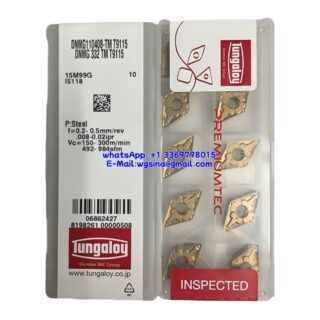 Original Tungaloy DNMG110408-TM T9115 Carbide Insert - Diamond 55° | Steel (10 PCS)