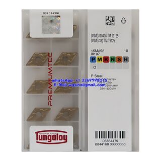 Original Tungaloy DNMG110408-TM T9125 Carbide Insert - Diamond 55° | Steel (10 PCS)