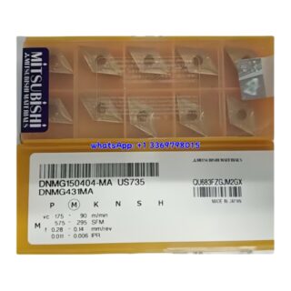 Original Mitsubishi DNMG150404-MA US735 Carbide Insert - Diamond 55° | Steel, Stainless Steel (10 PCS)
