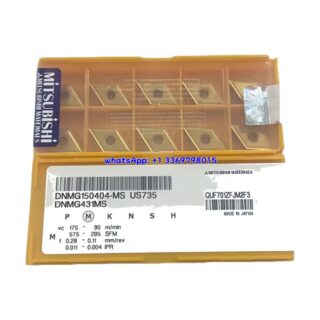 Original Mitsubishi DNMG150404-MS US735 Carbide Insert - Diamond 55° | Steel (10 PCS)