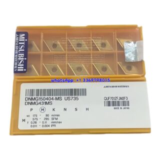 Original Mitsubishi DNMG150404-MS US735 Carbide Insert - Diamond 55° | Steel, Stainless Steel (10 PCS)