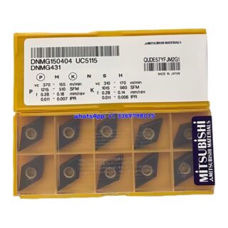 Original Mitsubishi DNMG150404 UC5115 Carbide Insert - Diamond 55° | Steel (10 PCS)