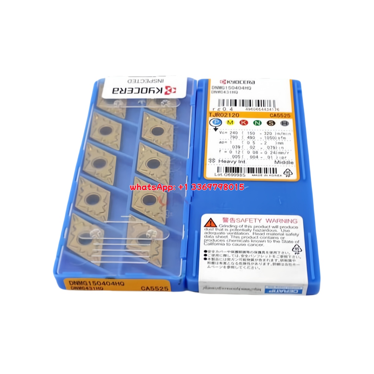 Kyocera DNMG150404HQ CA5525 Carbide Insert - Diamond 55° | Steel (10 PCS)