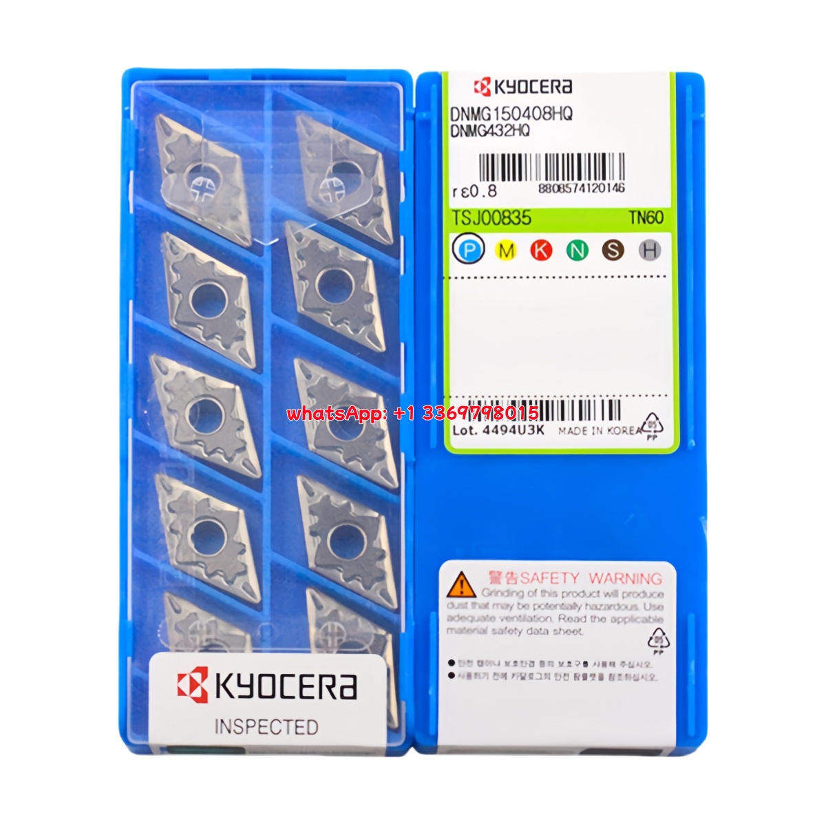 Kyocera DNMG150408-HQ Carbide Insert - Diamond 55° | Steel (10 PCS)