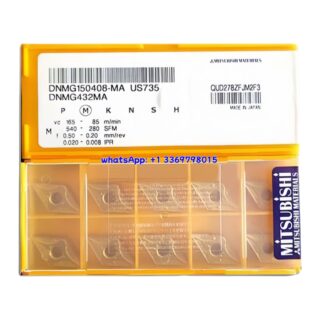 Original Mitsubishi DNMG150408-MA US735 Carbide Insert - Diamond 55° | Steel, Stainless Steel (10 PCS)