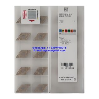 Original Tungaloy DNMG150608-TM T9125 Carbide Insert - Diamond 55° | Steel (10 PCS)