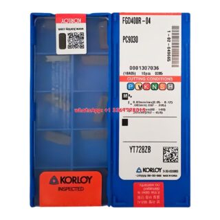 Original Korloy FGD400R-04 PC9030 Carbide Turning Insert | Steel, Stainless Steel (10 PCS)