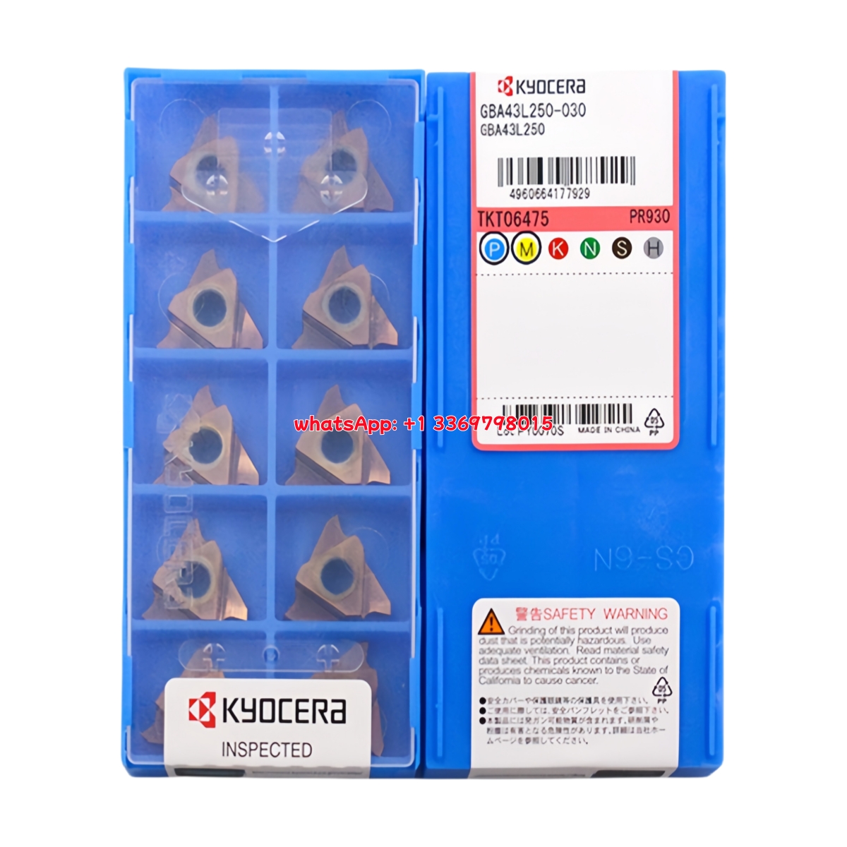Kyocera GBA43L250-030 PR930 Carbide Insert | Steel, Stainless Steel (10 PCS)