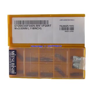 Original Mitsubishi GY2M0300F040N-MM VP20RT Carbide Insert | Stainless Steel, Ti Alloys (10 PCS)