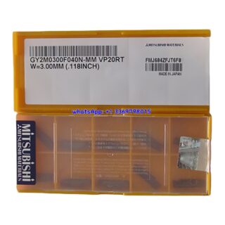 Original Mitsubishi GY2M0300F040N-MM VP20RT Carbide Insert | Stainless Steel, Ti Alloys (10 PCS)