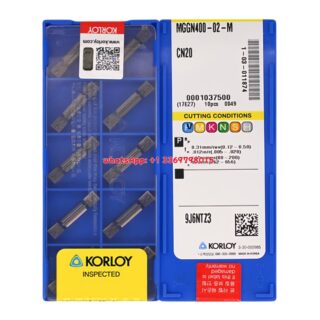 Original Korloy MGGN400-02-M Carbide Turning Insert - Diamond 86° (10 PCS) CN20 MGGN400-02-M CN20