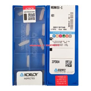 Original Korloy MGMN150-G H01 Carbide Turning Insert - Diamond 86° | Aluminum, Non-Ferrous (10 PCS)