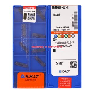 Original Korloy MGMN200-02-R PC5300 Carbide Turning Insert - Diamond 86° | Steel (10 PCS)