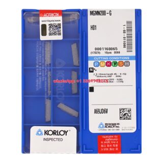 Original Korloy MGMN200-G H01 Carbide Turning Insert - Diamond 86° | Aluminum, Non-Ferrous (10 PCS)