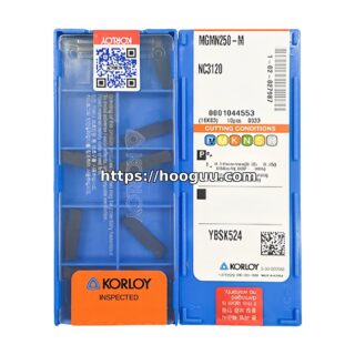 Original Korloy MGMN250-M NC3120 Carbide Turning Insert - Diamond 86° | Steel, Hardened Steel