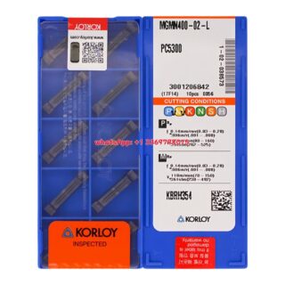 Original Korloy MGMN400-02-L PC5300 Carbide Turning Insert - Diamond 86° | Steel (10 PCS)