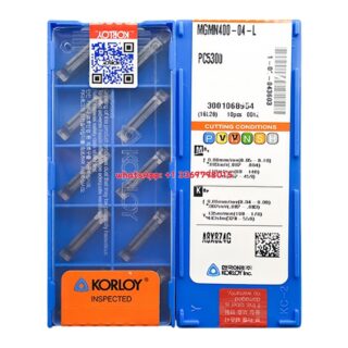 Original Korloy MGMN400-04-L PC5300 Carbide Turning Insert - Diamond 86° | Steel (10 PCS)