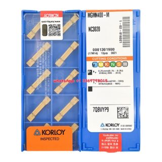 Original Korloy MGMN400-M NC3020 Carbide Turning Insert - Diamond 86° | Steel (10 PCS)