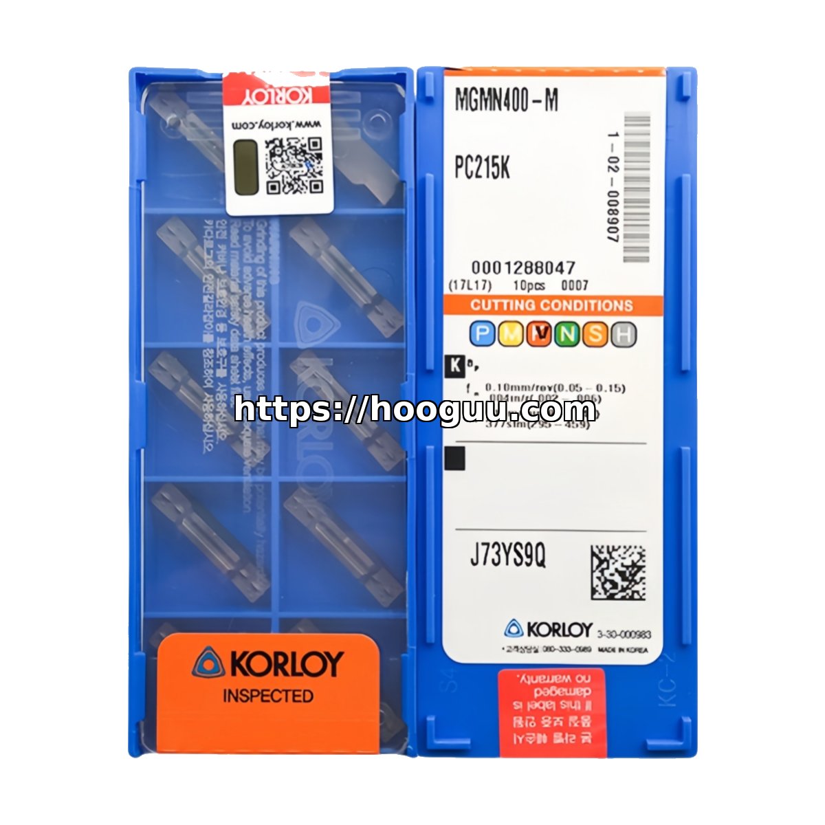 Original Korloy MGMN400-M PC215K Carbide Turning Insert - Diamond 86°
