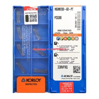 Original Korloy MGMR200-6D-PT PC5300 Carbide Turning Insert - Diamond 86° | Steel, Stainless Steel (10 PCS)