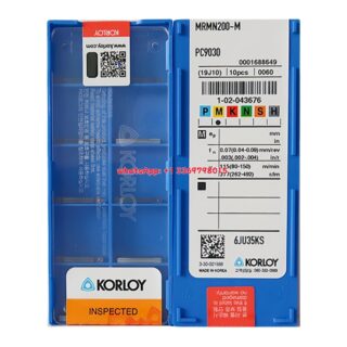 Original Korloy MRMN200-M PC9030 Carbide Turning Insert - Diamond 86° | Steel, Stainless Steel (10 PCS)