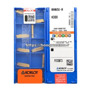 Original Korloy MRMN250-M NC3030 Carbide Grooving/Parting Insert - Diamond 86° | Steel, Stainless Steel