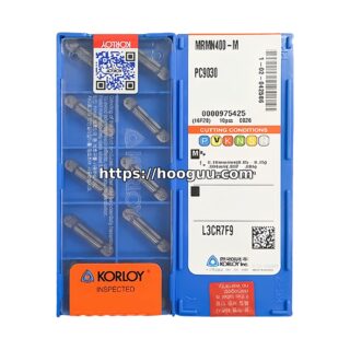 Original Korloy MRMN400-M PC9030 Carbide Grooving/Parting Insert - Diamond 86° | Steel, Stainless Steel