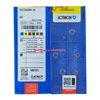 Original Korloy RCGT0602M0-AK H01 Carbide Turning Insert - Round | Aluminum, Non-Ferrous (10 PCS)