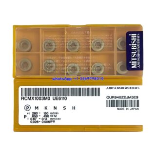 Original Mitsubishi RCMX1003M0 UE6110 Carbide Insert - Round (10 PCS)